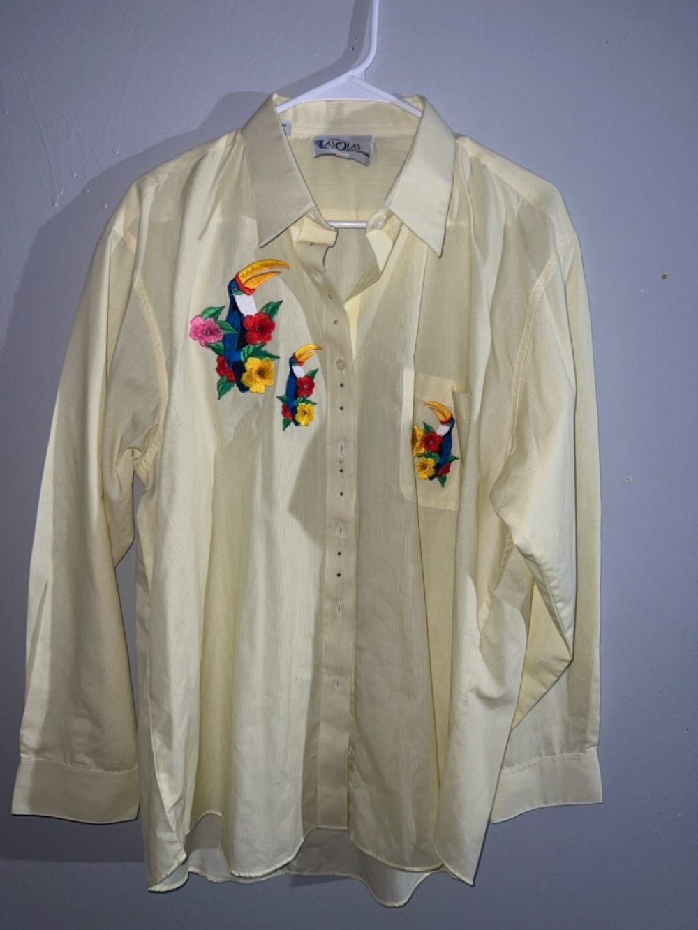 Las Olas by Oved International Yellow Striped Button-Up Shirt - Picture 3 of 10